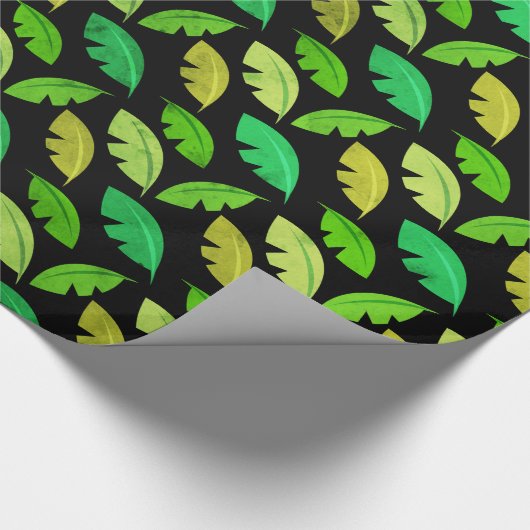Fun Banana Leaf Tropical Birthday Party Muster Geschenkpapier (Ecke)