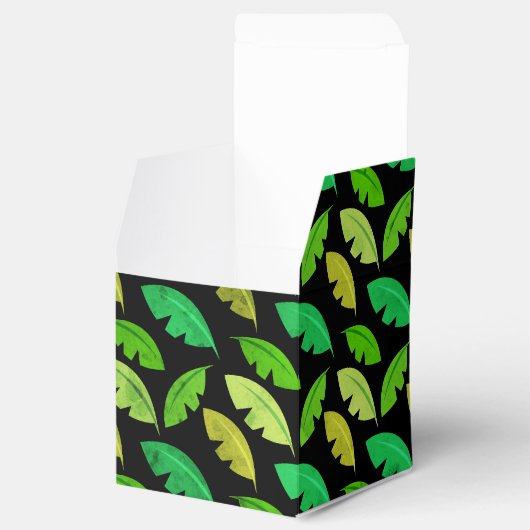 Fun Banana Leaf Tropical Birthday Party Muster Geschenkschachtel (Geöffnet)