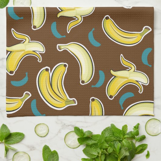 Fun Banana Pattern Geschirrtuch (Gefaltet)