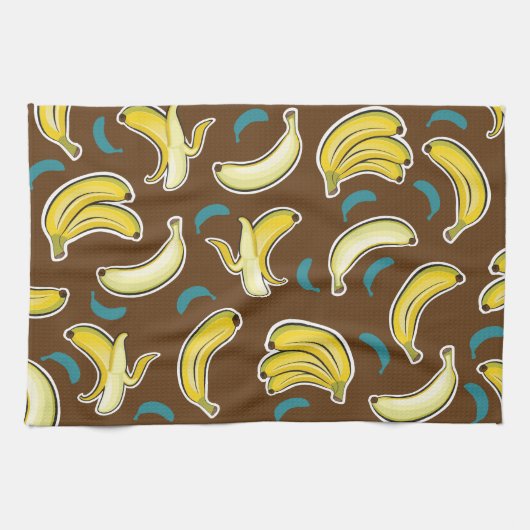 Fun Banana Pattern Geschirrtuch (Horizontal)