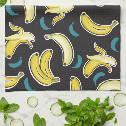 Fun Banana Pattern Geschirrtuch (Gefaltet)
