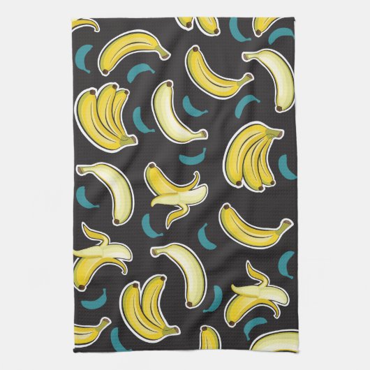 Fun Banana Pattern Geschirrtuch (Vertikal)