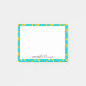 Fun Bananen Muster Personalisiert Post-it Klebezettel (Vorderseite)