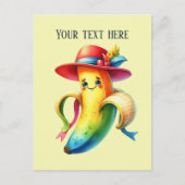 Fun Bananenliebhaber fügen Text hinzu Postkarte (Vorderseite)