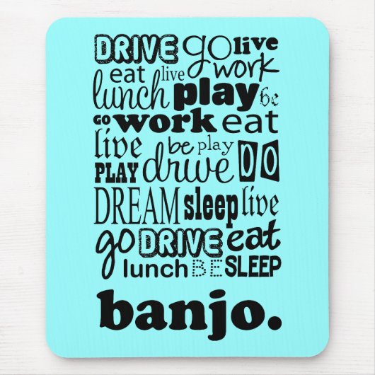 Fun Banjo Life Geschenk Mousepad (Vorne)