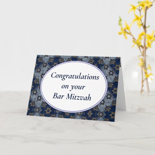 Fun Bar Mitzvah Mazel Tow Karte (Gelbe Blume)