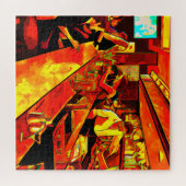 Fun Bar Scene | Barkeeper und Kunden Puzzle (Horizontal)