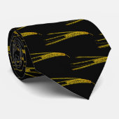 Fun Barley Pattern Black Krawatte (Gerollt)