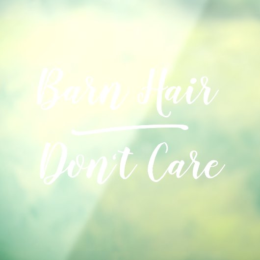 Fun Barn Hair Don't Care Ranch Farm Country Horse Fensteraufkleber (Blatt 3)