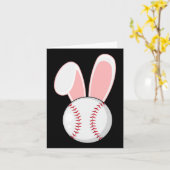Fun Baseball Bunny Oaster Kids Jungs Kleinkind Karte (Gelbe Blume)