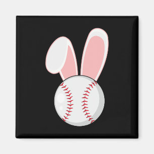 Fun Baseball Bunny Oaster Kids Jungs Kleinkind Magnet