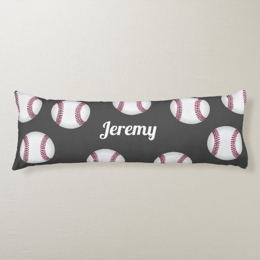 Fun Baseball fügen alle Namen oder Text Sport Them Seitenschläferkissen (Vorderseite)