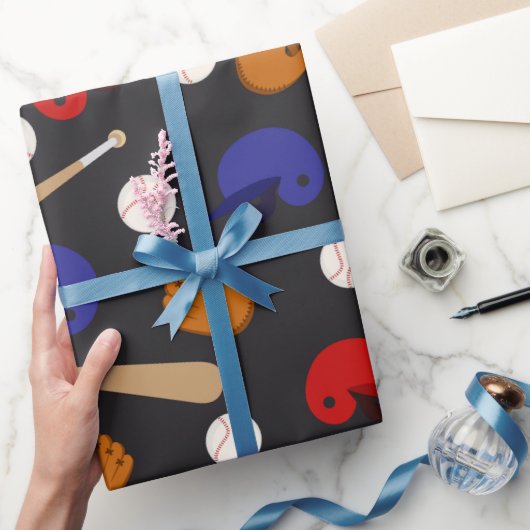 Fun Baseball Sportmuster Packpapier (Schenken)