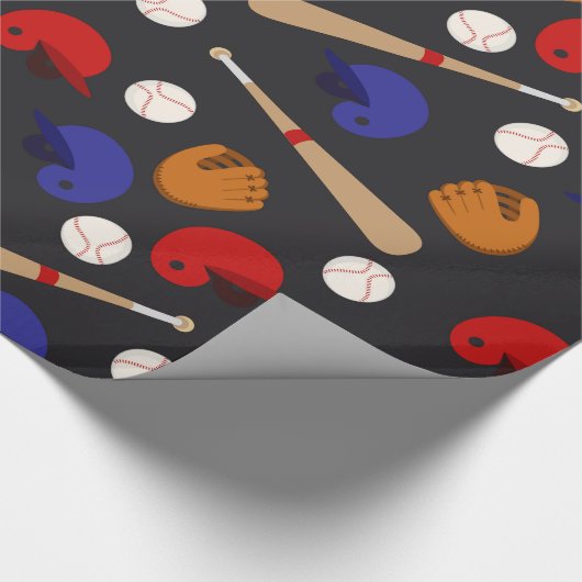 Fun Baseball Sportmuster Packpapier (Ecke)