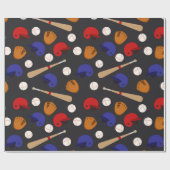 Fun Baseball Sportmuster Packpapier (Flach)