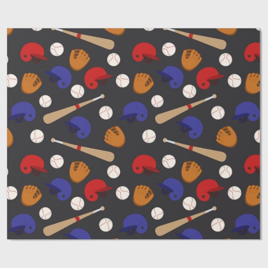 Fun Baseball Sportmuster Packpapier (Flach)