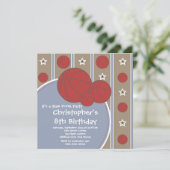 Fun Basketball Boys Geburtstagsparty Einladungen (Stehend Vorderseite)