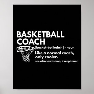 Fun Basketball Coach Definition Gecoacht Geschenk Poster