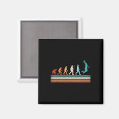 Fun Basketball Evolution Retro Basketball Player Magnet (Vorderseite/Rückseite)