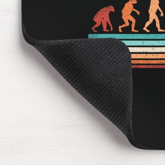 Fun Basketball Evolution Retro Basketball Player Mousepad (Ecke)