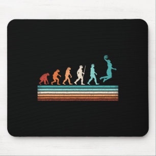 Fun Basketball Evolution Retro Basketball Player Mousepad