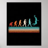 Fun Basketball Evolution Retro Basketball Player Poster (Vorne)