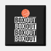 Fun Basketball Geschenkboxen Out Sprichwort Magnet (Vorne)