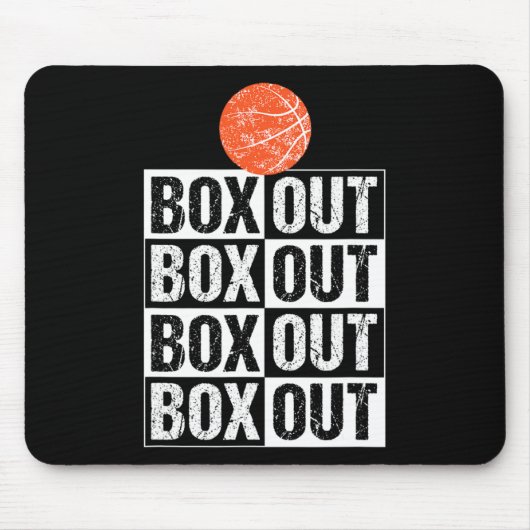 Fun Basketball Geschenkboxen Out Sprichwort Mousepad (Vorne)