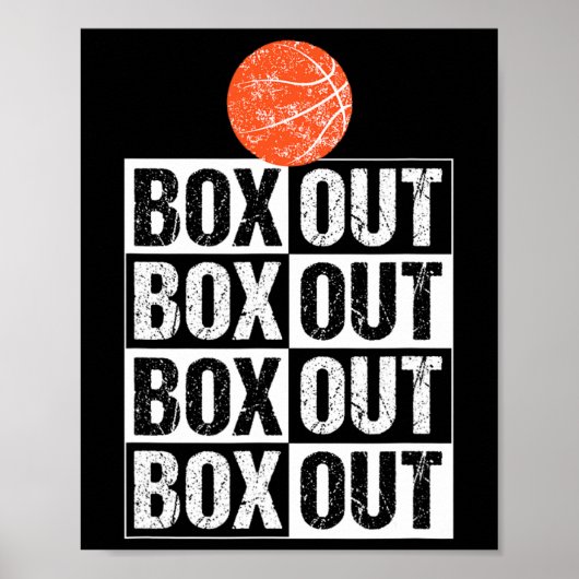 Fun Basketball Geschenkboxen Out Sprichwort Poster (Vorne)
