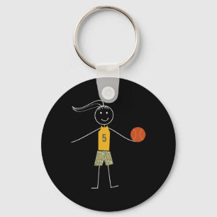 Fun Basketball Girls Basketball Spieler Schlüsselanhänger