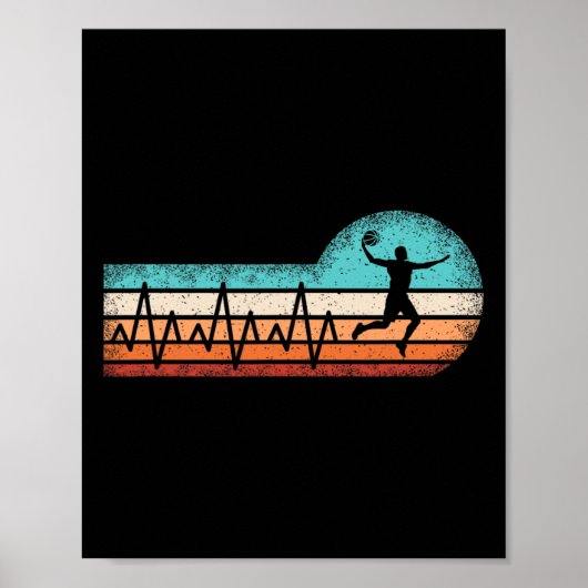 Fun Basketball Heartbeat Ball Player Poster (Vorne)