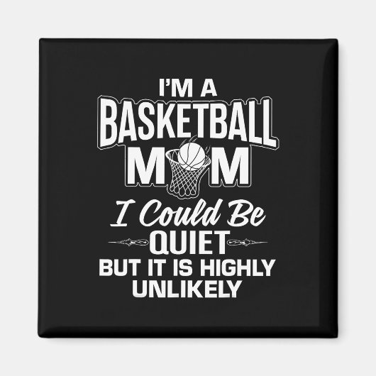Fun Basketball Mama Merch - Einzigartiges Design f Magnet (Vorne)