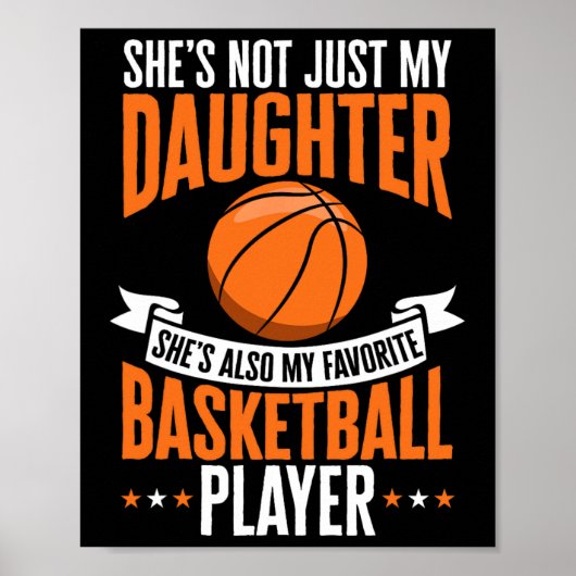 Fun Basketball Parent Sie ist mein Lieblingsbasket Poster (Vorne)
