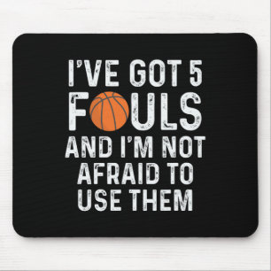 Fun Basketball Player Hoops 5 Fouls Mousepad