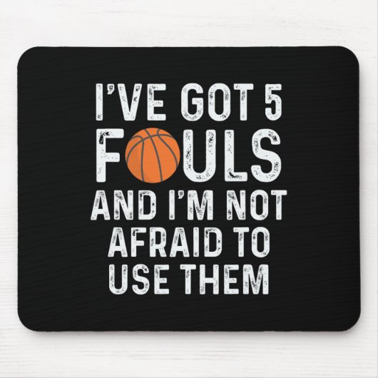 Fun Basketball Player Hoops 5 Fouls Mousepad (Vorne)