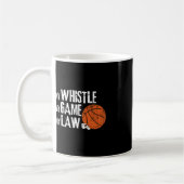 Fun Basketball Ref Hoops - Basketball-Schiedsricht Kaffeetasse (Links)