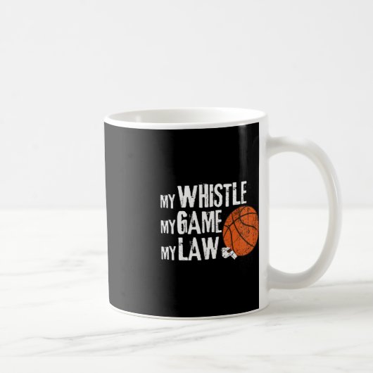 Fun Basketball Ref Hoops - Basketball-Schiedsricht Kaffeetasse (Rechts)