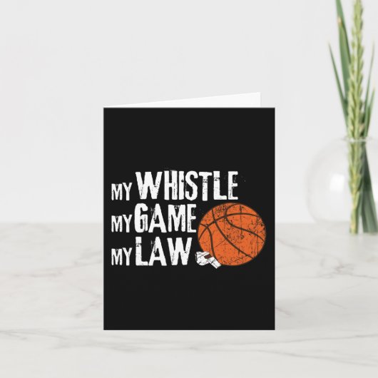 Fun Basketball Ref Hoops - Basketball-Schiedsricht Karte (Vorderseite)