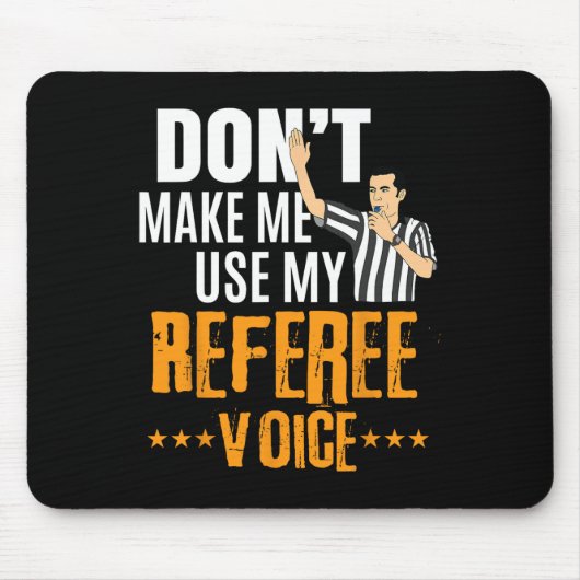 Fun Basketball Ref Hoops - Basketball-Schiedsricht Mousepad (Vorne)