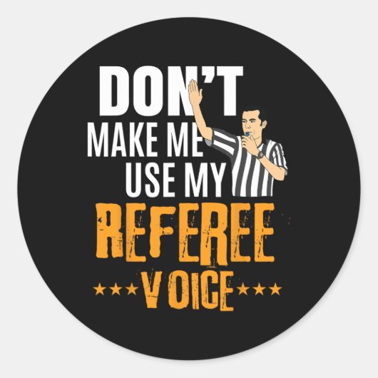 Fun Basketball Ref Hoops - Basketball-Schiedsricht Runder Aufkleber (Vorderseite)
