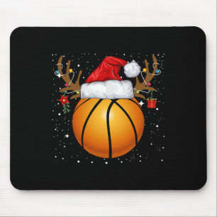Fun Basketball Rentier Weihnachtsmannmütze Weihnac Mousepad