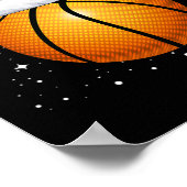 Fun Basketball Rentier Weihnachtsmannmütze Weihnac Poster (Ecke)