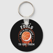 Fun Basketball Spieler Geschenk - Hoops 5 Fouls Schlüsselanhänger (Vorderseite)
