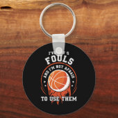 Fun Basketball Spieler Geschenk - Hoops 5 Fouls Schlüsselanhänger (Vorderseite)