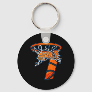Fun Basketball Team Sport Fan 7 Jahre alt 7. Gebur Schlüsselanhänger