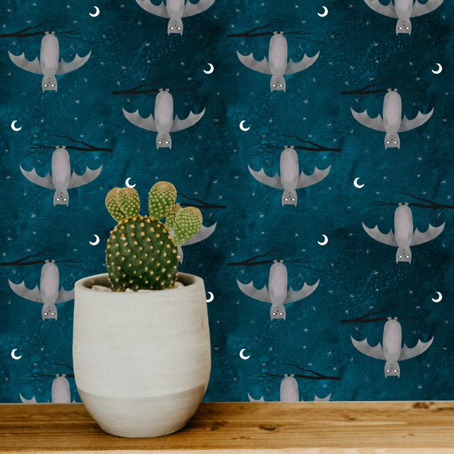 Fun Bat Dark Tapete (Fun Bat halloween art wallpaper)