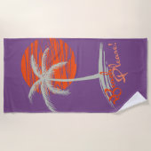 Fun Beach Bitte Palm Tree und Sonne Strandtuch (Vorderseite)