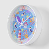 Fun Beach Blue Clock Uhr (Winkel)