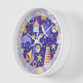 Fun Beach Blue Clock Uhr (Winkel)