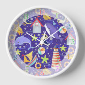 Fun Beach Blue Clock Uhr (Vorderseite)